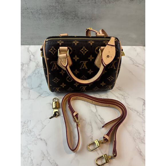 Louis Vuitton Monogram Mini Top Handle Bag Brown Canvas Handbag - Picture 2 of 5